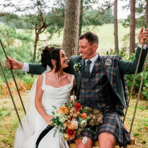 kirsy and andy in the woods