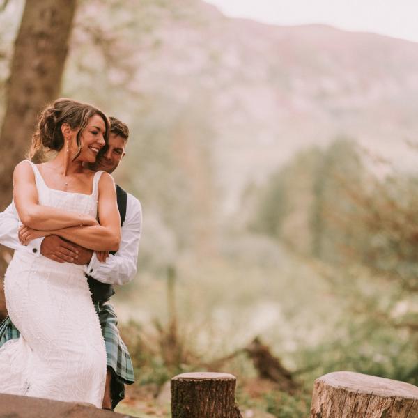 ailsa and ian woodland wedding photo