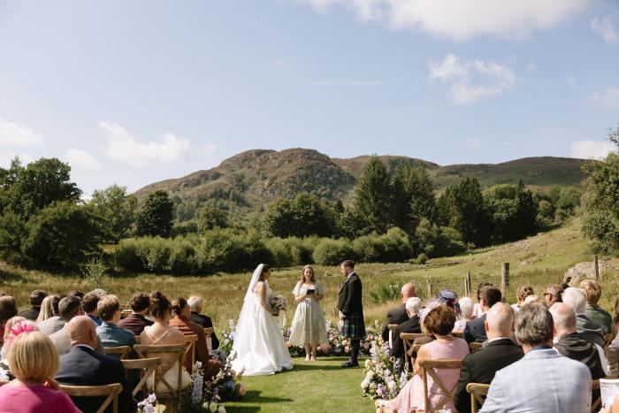 couple getting married highland scotland cardney wedding