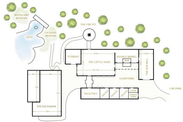 cardney estate wedding layout