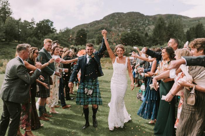 Real wedding at Cardney Steading in the Perthshire countryside