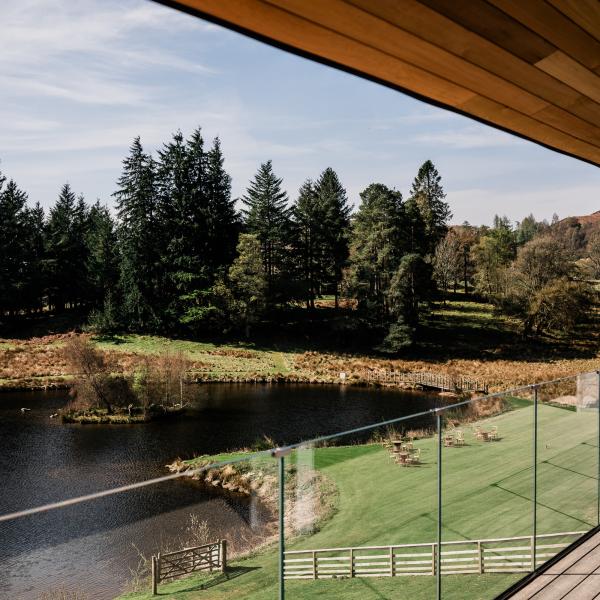 lochside view for the dalradian balcony at cardney steading weddings