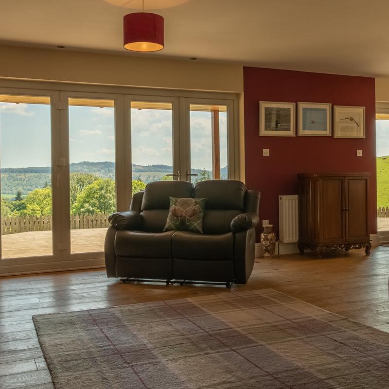 Living space in Middle Cardney at Cardney Estate wedding cottage