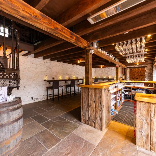 inside bar at cardney steading barn weddings