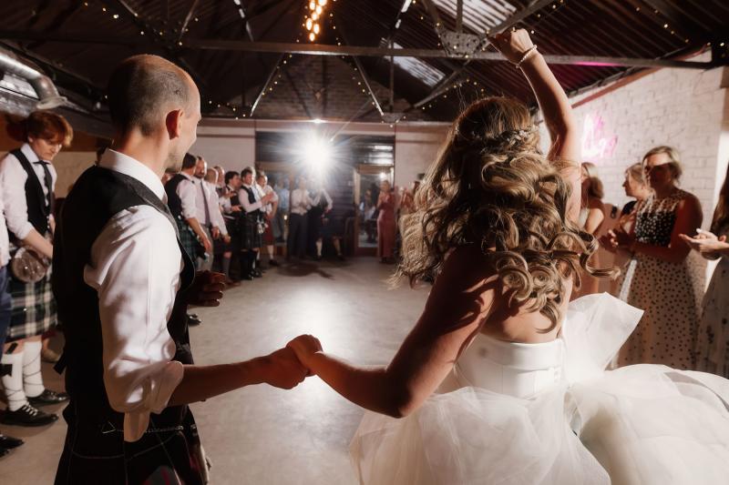 The Cattle Shed evening reception barn at Cardney Steading