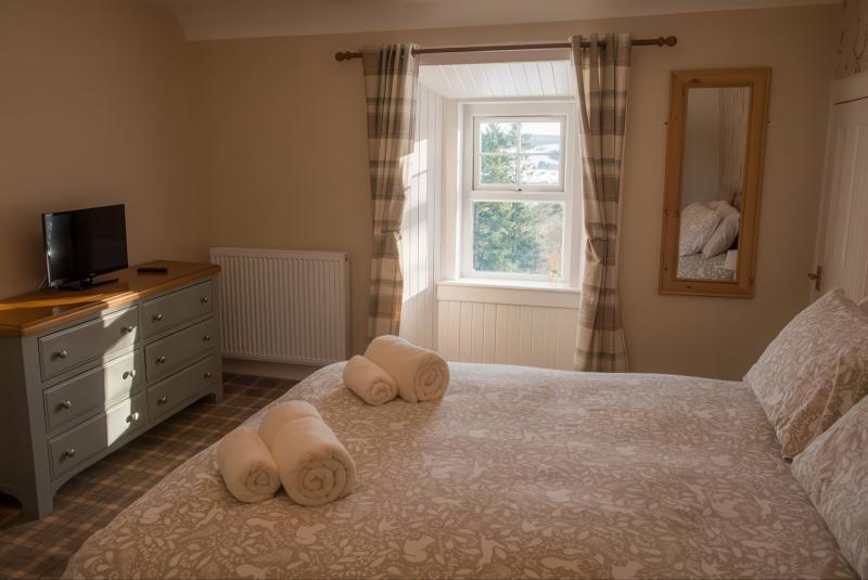 Bedroom inside Middle Cardney at Cardney Steading wedding accommodation